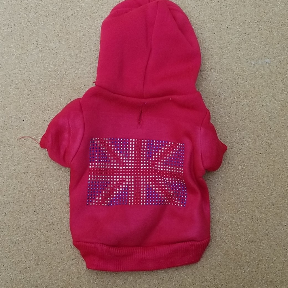 Dog hoodie Union Jack UK flag Halloween